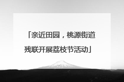 亲近田园，桃源街道残联开展荔枝节活动