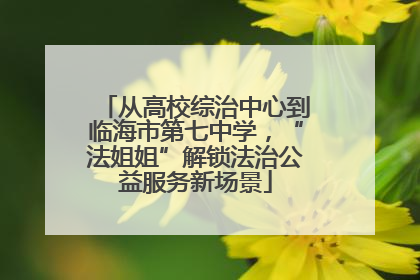 从高校综治中心到临海市第七中学，“法姐姐”解锁法治公益服务新场景