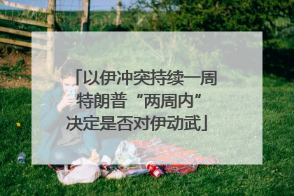 以伊冲突持续一周 特朗普“两周内”决定是否对伊动武