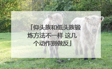 仰头族和低头族锻炼方法不一样 这几个动作别做反