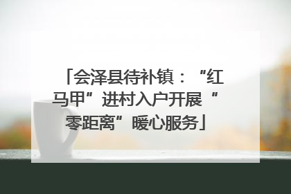 会泽县待补镇：“红马甲”进村入户开展“零距离”暖心服务