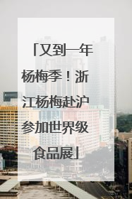 又到一年杨梅季！浙江杨梅赴沪参加世界级食品展