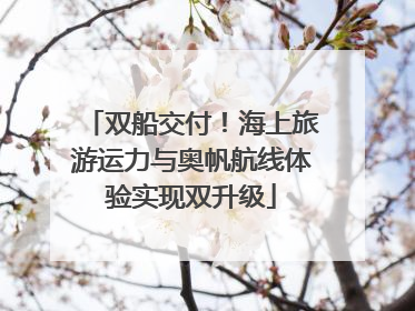 双船交付！海上旅游运力与奥帆航线体验实现双升级