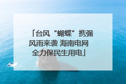 台风“蝴蝶”携强风雨来袭 海南电网全力保民生用电
