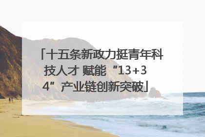 十五条新政力挺青年科技人才 赋能“13+34”产业链创新突破