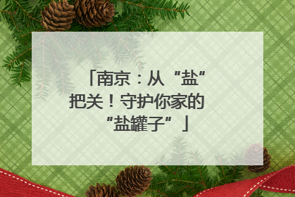 南京：从“盐”把关！守护你家的“盐罐子”