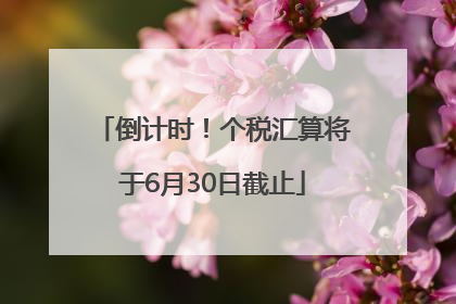 倒计时！个税汇算将于6月30日截止