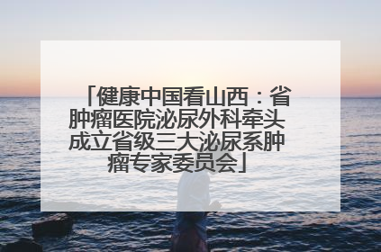 健康中国看山西：省肿瘤医院泌尿外科牵头成立省级三大泌尿系肿瘤专家委员会
