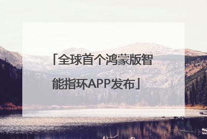 全球首个鸿蒙版智能指环APP发布