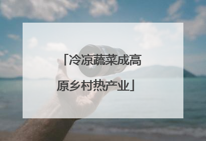 冷凉蔬菜成高原乡村热产业