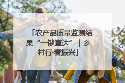 农产品质量监测结果“一键直达”｜乡村行·看振兴