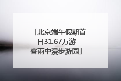 北京端午假期首日31.67万游客雨中漫步游园