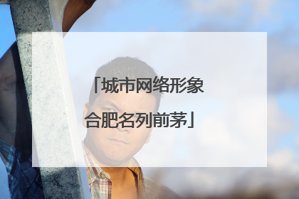 城市网络形象合肥名列前茅