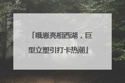 哦崽亮相西湖，巨型立塑引打卡热潮