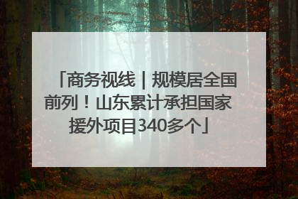 商务视线｜规模居全国前列！山东累计承担国家援外项目340多个