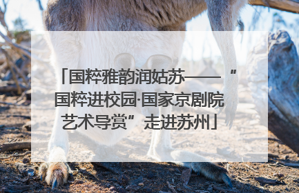 国粹雅韵润姑苏——“国粹进校园·国家京剧院艺术导赏”走进苏州