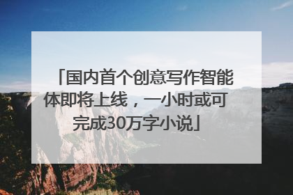 国内首个创意写作智能体即将上线，一小时或可完成30万字小说