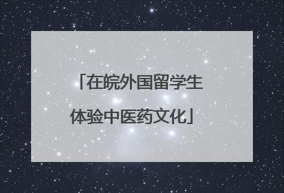 在皖外国留学生体验中医药文化
