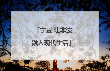 宁夏 让非遗融入现代生活