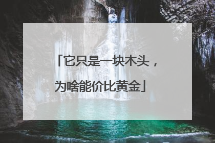 它只是一块木头，为啥能价比黄金
