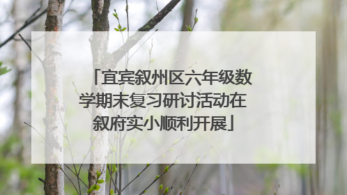 宜宾叙州区六年级数学期末复习研讨活动在叙府实小顺利开展