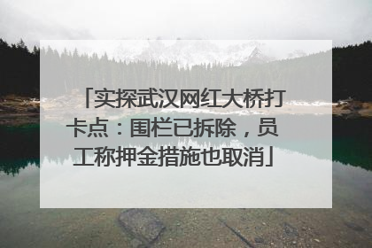 实探武汉网红大桥打卡点：围栏已拆除，员工称押金措施也取消
