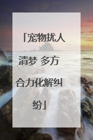 宠物扰人清梦 多方合力化解纠纷