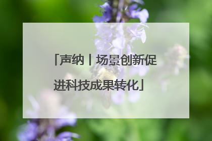 声纳丨场景创新促进科技成果转化