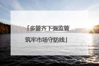 多管齐下强监管 筑牢市场守防线