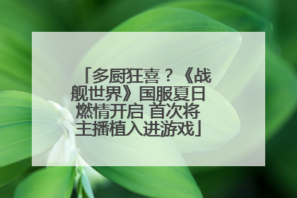 多厨狂喜？《战舰世界》国服夏日燃情开启 首次将主播植入进游戏