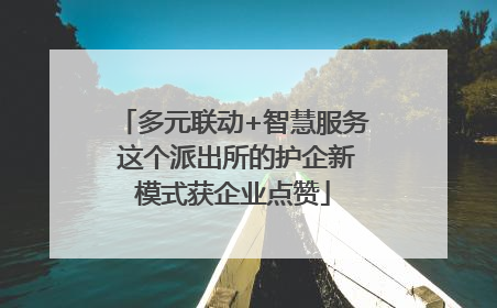 多元联动+智慧服务 这个派出所的护企新模式获企业点赞