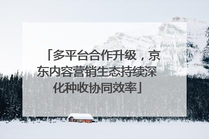 多平台合作升级，京东内容营销生态持续深化种收协同效率