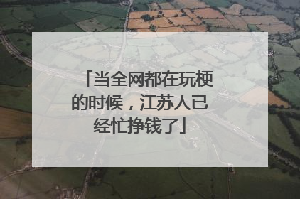 当全网都在玩梗的时候，江苏人已经忙挣钱了