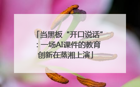 当黑板“开口说话”：一场AI课件的教育创新在蒸湘上演