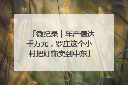 微纪录｜年产值达千万元，罗庄这个小村把灯饰卖到中东