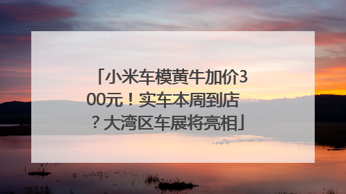 小米车模黄牛加价300元！实车本周到店？大湾区车展将亮相