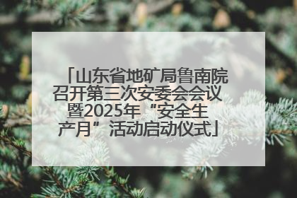 山东省地矿局鲁南院召开第三次安委会会议暨2025年“安全生产月”活动启动仪式