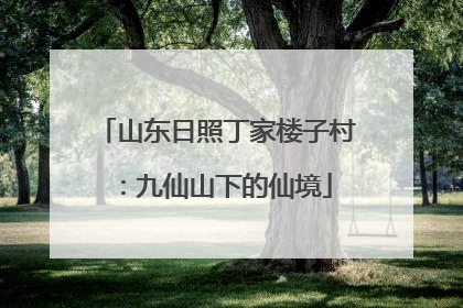 山东日照丁家楼子村：九仙山下的仙境