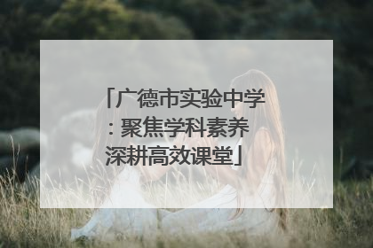 广德市实验中学：聚焦学科素养 深耕高效课堂