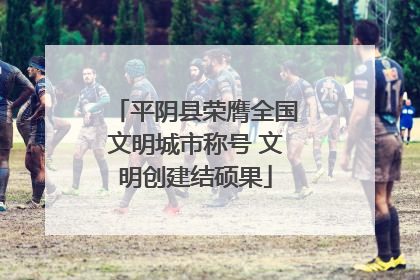 平阴县荣膺全国文明城市称号 文明创建结硕果