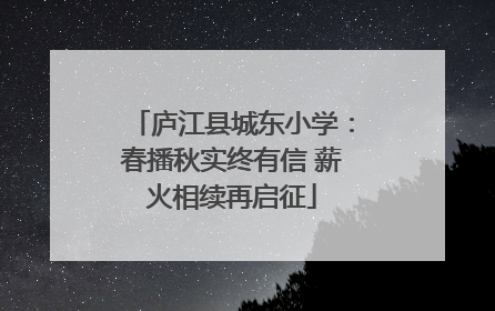 庐江县城东小学：春播秋实终有信 薪火相续再启征