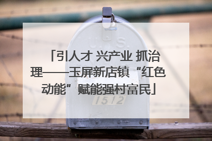 引人才 兴产业 抓治理——玉屏新店镇“红色动能”赋能强村富民
