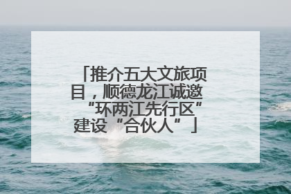 推介五大文旅项目，顺德龙江诚邀“环两江先行区”建设“合伙人”