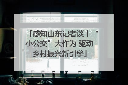 感知山东记者谈丨“小公交”大作为 驱动乡村振兴新引擎