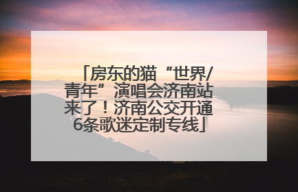 房东的猫“世界/青年”演唱会济南站来了！济南公交开通6条歌迷定制专线