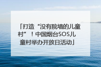 打造“没有院墙的儿童村”！中国烟台SOS儿童村举办开放日活动