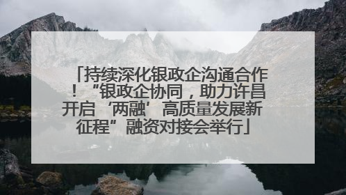 持续深化银政企沟通合作！“银政企协同，助力许昌开启‘两融’高质量发展新征程”融资对接会举行