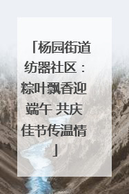 杨园街道纺器社区：粽叶飘香迎端午 共庆佳节传温情