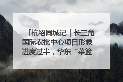 杭绍同城记｜长三角国际农批中心项目形象进度过半，华东“菜篮子”建设加码提速！