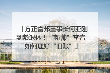 方正富邦董事长何亚刚到龄退休！“新帅”李岩如何理好“旧账”